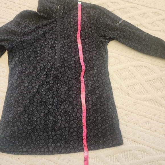 M Columbia Gray Fleece Patterned Quarter-Zip Pullover - Picture 10 of 11